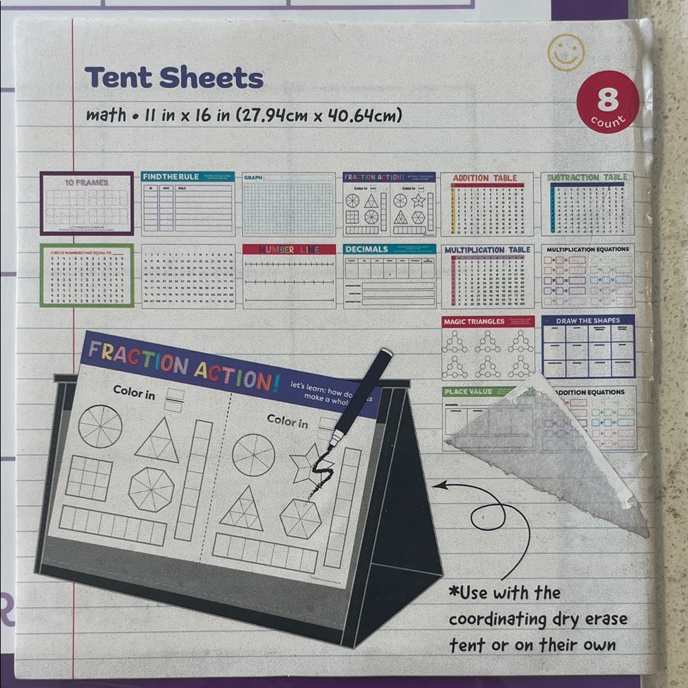 Colorful Educational Writing and Math Charts ** does not include dry erase sheet - Picture 7 of 7